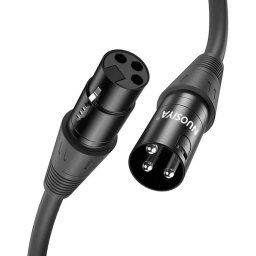 Cable de audio XLR Nuosiya 1 metro 2 unidades cobre libre de oxígeno