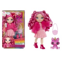 Muñeca Rainbow High Littles Magenta Monroe 14 cm con Gatito y Accesorios