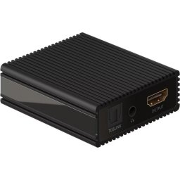 Splitter HDMI Goobay 79138 con extracción de audio, 4K, 30 Hz, aluminio