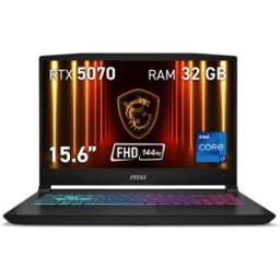 MSI Portátil Gaming Katana 15 HX B14WGK-464ES, Intel Core i7-14650HX, 32GB, 1TB SSD, Nvidia GeForce RTX 5070 8GB, 15,6", W11. Negro