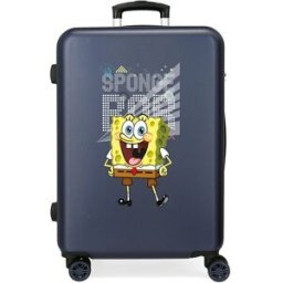 Personajes Maleta mediana Bob Party Bob Esponja rígida con capacidad de 56L. Azul oscuro