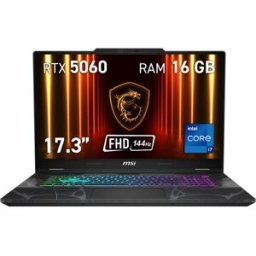 MSI Portátil Gaming Cyborg 17 B13WFKG-204ES, Intel Core i7-13620H, 16GB, 1TB SSD, Nvidia GeForce RTX 5060 8GB, 17,3", W11. Negro