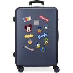 Disney Maleta mediana infantil Mickey Personajes rígida con capacidad de 56L. Azul marino