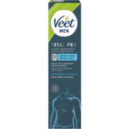 Veet Men Total Pro Crema Depilatoria Pecho y Cuerpo Pieles Sensibles