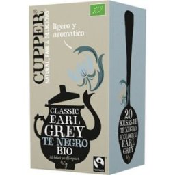 Cupper Te Negro Earl Grey Bio 20 bolsas