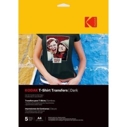 Hoja de Transferencia Kodak T-Shirt Transfers Pack 5 Unidades para tejidos claros