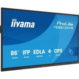 Pantalla interactiva iiyama TE8612MIS-B4AG 86" 4K UHD VA Android 14 Wi-Fi 24/7