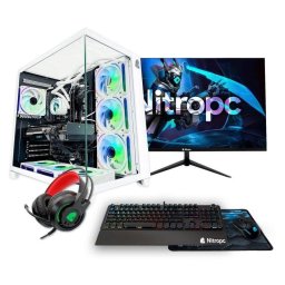 PC Sobremesa Nitropc Pack Extremo Intel Core i5-14400F 32GB 1TB SSD RTX 5060 Windows 11 Blanco