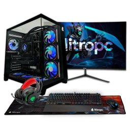 PC Sobremesa Nitropc Pack Extremo AMD Ryzen 5 8400F 32GB 1TB SSD RX 9060 XT Windows 11 Monitor 27