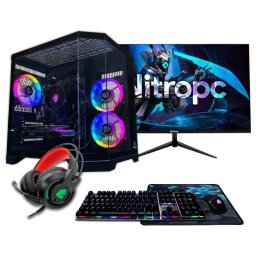 PC Sobremesa Nitropc Pack Avanzado AMD Ryzen 7 5700X 16GB RTX 5060 1TB SSD Windows 11 Monitor 24" FullHD