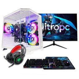 PC Sobremesa Nitropc Pack Avanzado AMD Ryzen 5 3400G 16GB 1TB SSD Vega 11 Windows 11 Monitor 24