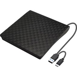 Grabadora Blu-ray externa Xlyne 570503 USB-C/USB-A negra compacta