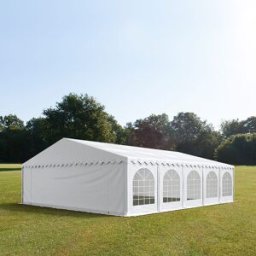 TOOLPORT 8x10 m Carpa para fiestas, PVC 750, con base reforzada, blanco - (7317)