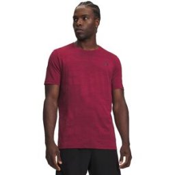 Under Armour Camiseta de fitness para hombre UA Vanish Elite Seamless Camo rojo oscuro L