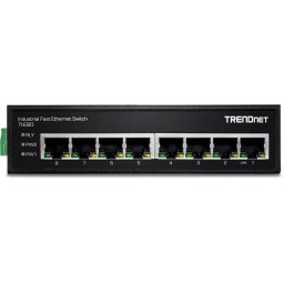 Switch Industrial Trendnet TI-E80 8 Puertos Fast Ethernet DIN-Rail IP30 Negro