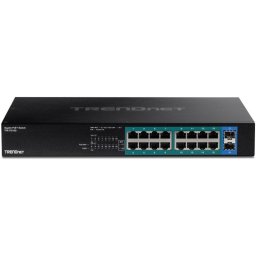 Trendnet TPE-TG182 Switch No Administrado 16 Puertos Gigabit PoE + 2 Puertos SFP