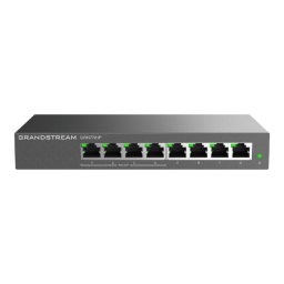 Switch Grandstream GWN7701P 8x GbE, 4x PoE/PoE+, 60W, Montaje pared/mesa, Metálico