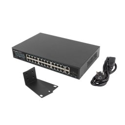 Switch Lanberg RSGE-24P-2GE-2S-250 24 Puertos RJ-45 PoE No administrable Montaje en rack