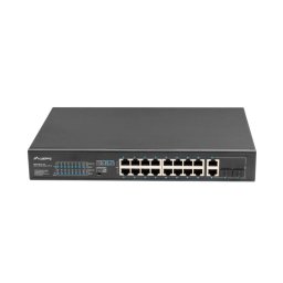 Switch Lanberg RSFE-16P-2C-150 18 Puertos Gigabit PoE Rack 1U No Administrado