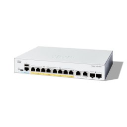 Switch Gestionado Cisco Catalyst 1300 8 Puertos Gigabit 2 SFP PoE+ 120W Rack L2