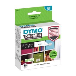 Etiquetas autoadhesivas blancas 2,5x5,4cm polipropileno, 160 uds, resistentes agua y aceite, compatibles LabelWriter