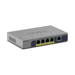 Switch 5 Puertos Gigabit con 4 PoE+, sin gestión, metal, pared/escritorio, 67.5W, sin ventilador
