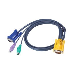Cable KVM ATEN 3 m SPHD 3 en 1 PS/2 VGA Negro HDB-15 2xPS/2 Macho-Macho