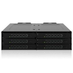 Rack ICY DOCK MB118VP-B para 6 SSD NVMe U.2/U.3, montaje 5,25" robusto