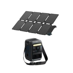 Estación de energía Anker Solix C300X 288Wh 1 puerto AC 300W Batería LiFePO4 Panel solar PS100X