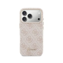 Funda para móvil Guess Logo Script Silicona Rosa Compatible con iPhone 17 Pro Max