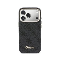 Funda para móvil Guess Logo Script Silicona Negra Compatible con iPhone 17 Pro Max