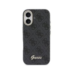 Funda para móvil Guess Logo en Relieve Polipiel Negra Compatible con iPhone 17