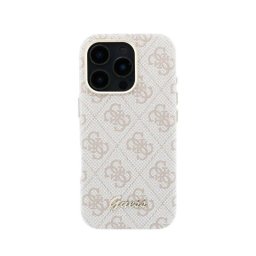 Funda para móvil Guess Logo en Relieve Polipiel Rosa Compatible con iPhone 16 Pro