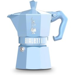 Cafetera italiana Bialetti Moka Exclusive 3 tazas azul aluminio