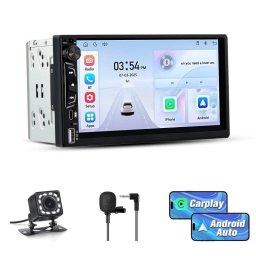 Autoradio 2DIN Junsun Universal 7" CarPlay Android Auto inalámbrico cámara HD