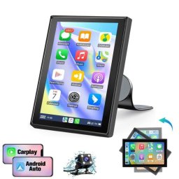 Autoradio JUNSUN 9" Universal CarPlay Android Auto inalámbrico pantalla IPS cámara trasera