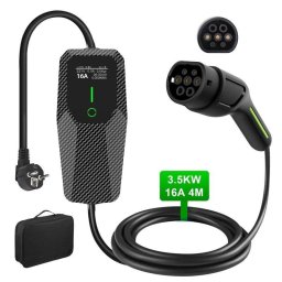 Cargador JUNSUN Tipo 2 3,5 kW 16A Cable 4m IP67