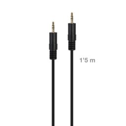 Cable de audio Fonestar JACK-MM-1-5 3,5 mm macho a macho 1,5 m negro