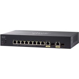 Cisco SG350-10MP Switch de Red 10 Puertos Gigabit PoE Negro