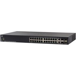 Cisco SG550X-24MP Switch 24 Puertos Gigabit PoE Stackable Negro