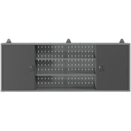 Unique Armario de pared de taller de acero - An. 160 x Pr. 20 x Alt. 60 cm - Gris BRICANO
