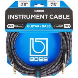 BOSS BIC-25 Cable Audio Instrumento Jack reto mono 7.5m Revestimiento Malla Garantia Vitalícia