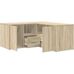 vidaxl Mueble de esquina madera ingeniería roble Sonoma 160x40x45 cm