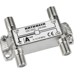 Divisor de cables Kathrein EBC 03/G 75 Ω 5-1218 MHz Plata Conector F