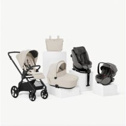 Jané Pack carro de bebé Muum con 2 sillas de coche y accesorios beige y negro. niño