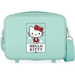 Personajes Neceser infantil Hello Kitty Bow of Hello Kitty adaptable con capacidad de 9L. Turquesa