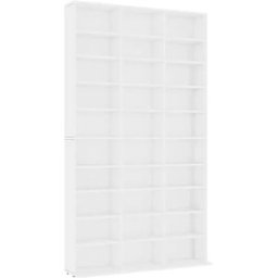 vidaxl Armario para CDs madera contrachapada blanco 102x23x177,5 cm