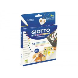 Rotulador giotto decor materials caja de 12 unidades colores surtidos