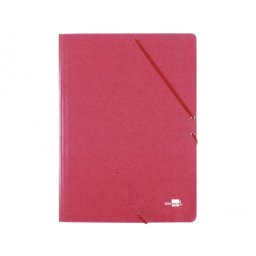 Carpeta liderpapel gomas tres solapas carton prespan a3 color rojo