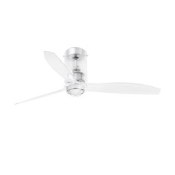 Faro Mini Tube Fan Ventilador de Techo con Luz y Mando Transparente